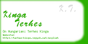 kinga terhes business card